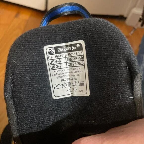 K2 Rink Raven Boa, Ice Skates, adjustable sizes 4-8 teen/adult - Picture 6 of 6